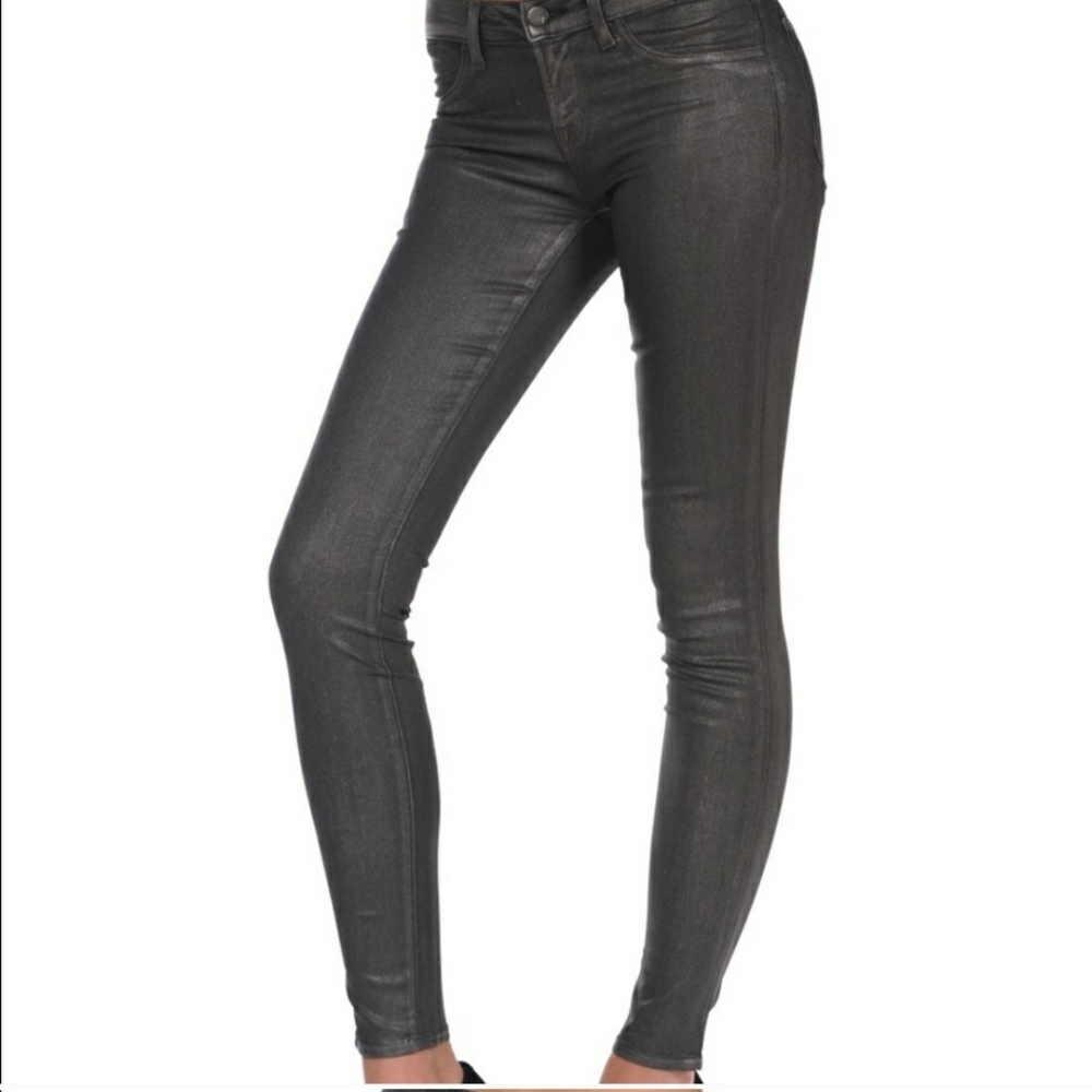 JBRAND - Metallic Super Skinny Jeans